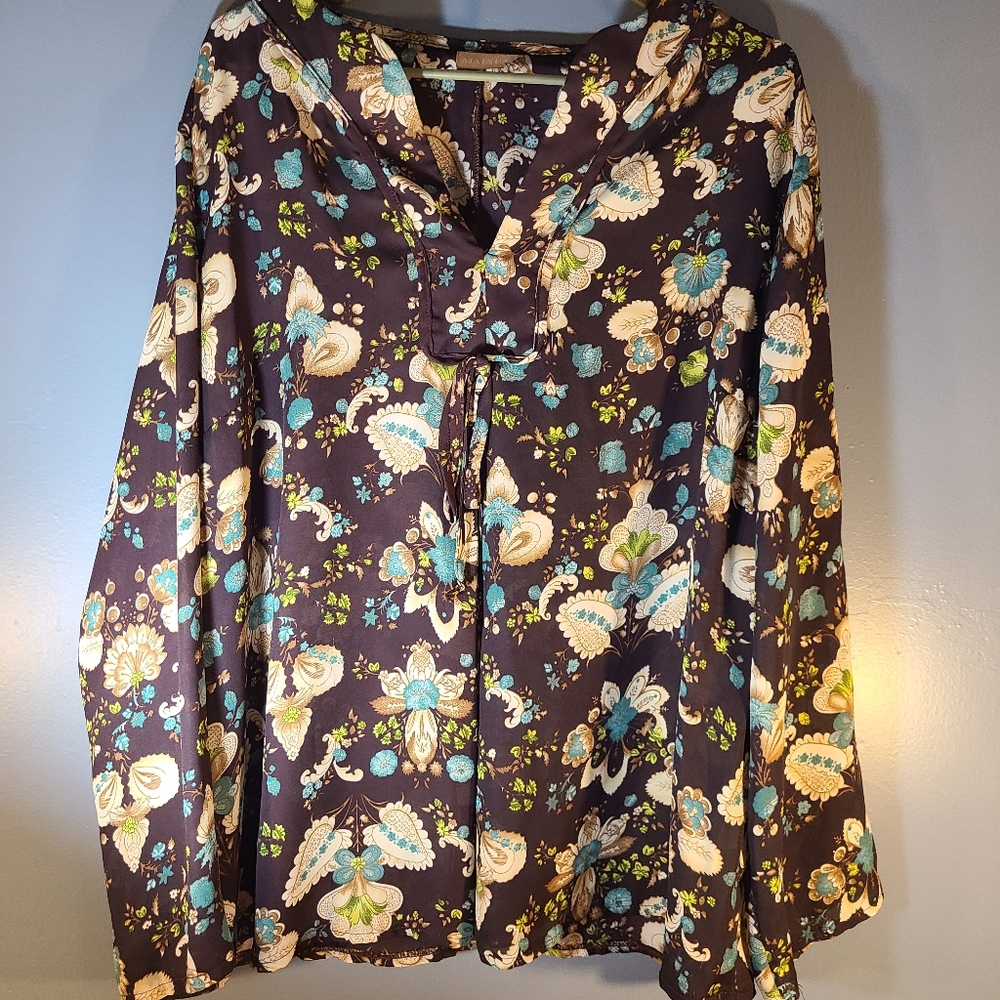 Maine paisley and floral blouse size 2x